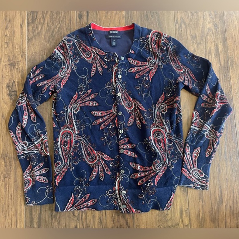 Vintage Tommy Hilfiger %100 Pima cotton button up sweater